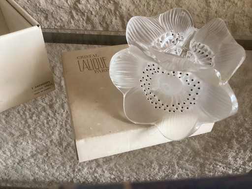 Set of 2 Lalique Paris Anemone candleholders