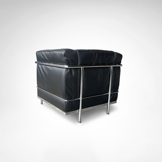Image 1 of Fauteuil et repose-pieds LC2 de Le Corbusier et al. pour Cassina, années 1990