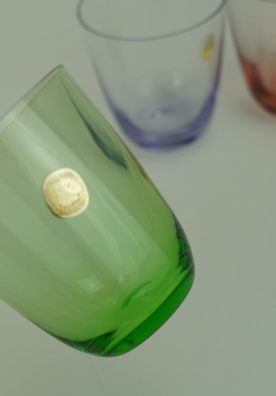 6 mid century GLASSES 1950s 60s colored glass WMF crystal glass, Glass & Decanter, Multi Color (photo 6 of 6)