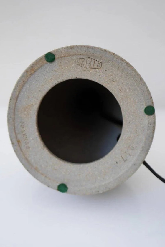 Image 1 of Vintage Danish stoneware pottery table lamp from Axella, 1970s
