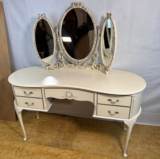Image 1 of Romantique Vintage Shabby Chic Brocante Dressing Table English made