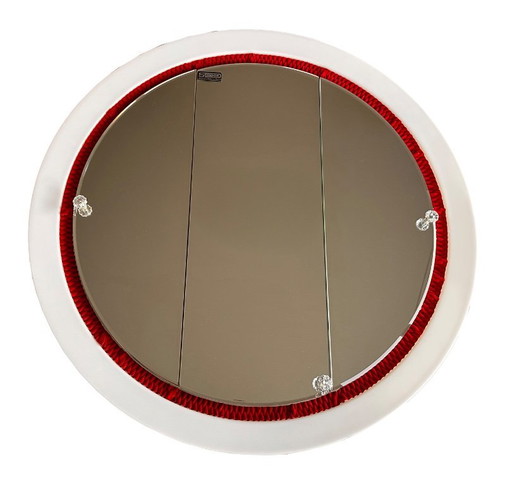 Shock Modell 012 Beauty Queen Spiegelschrank mit Samtbezug und beleuchtetem Rand