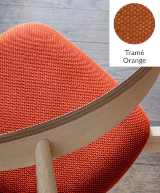 Miniforms - Set of 2 "CLARETTA" high chairs in wood and fabric