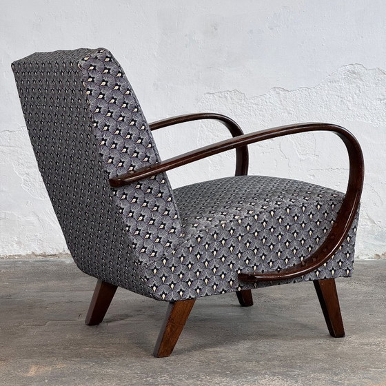 Image 1 of Paar Jindřich Halabala Type C fauteuils voor UP Závody, 1930