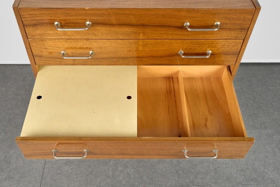 Vintage Chest of Drawers / Vanity Table, 1960s, Czechoslovakia, UP Zavody, Wood, Brown (photo 11 of 17)