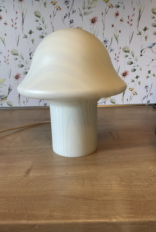 Glas Pilzlampe Tischlampen von Peill & Putzler 70er Jahre
