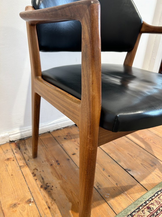 Fauteuil Wilkhahn, design du milieu du siècle, années 1960, avec étiquette – Wood, Leather (photo 6 of 8)