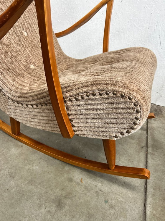 Image 1 of Sedia a dondolo vintage, in teak, Svezia, anni '50