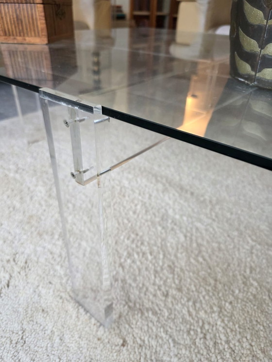 Image 1 of Designer salontafel met gehard glas. 