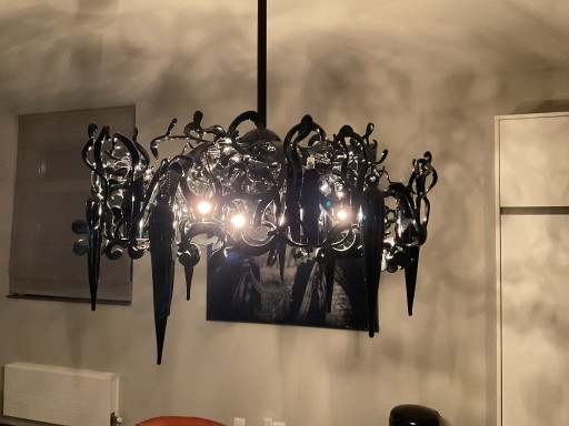 Brand en Van Egmond lamp Flower Power zwart 80 cm – Brand van Egmond, kroonluchters, Glass, Metal