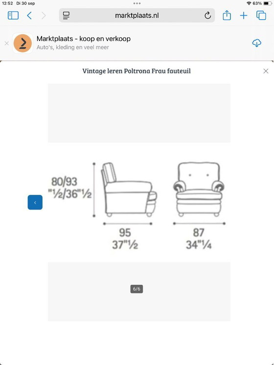 Image 1 of Poltrona Frau 3-seater sofa and 2 armchairs