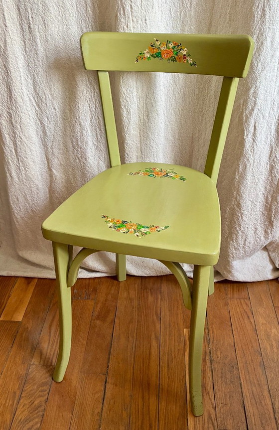 Vintage Baumann Bistro Stoel Opgeknapt – Eetkamerstoelen, Wood (photo 2 of 10)