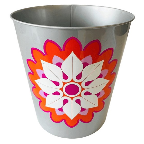 Image 1 of Poubelle en métal style pop art vintage Simel Vich, années 1970