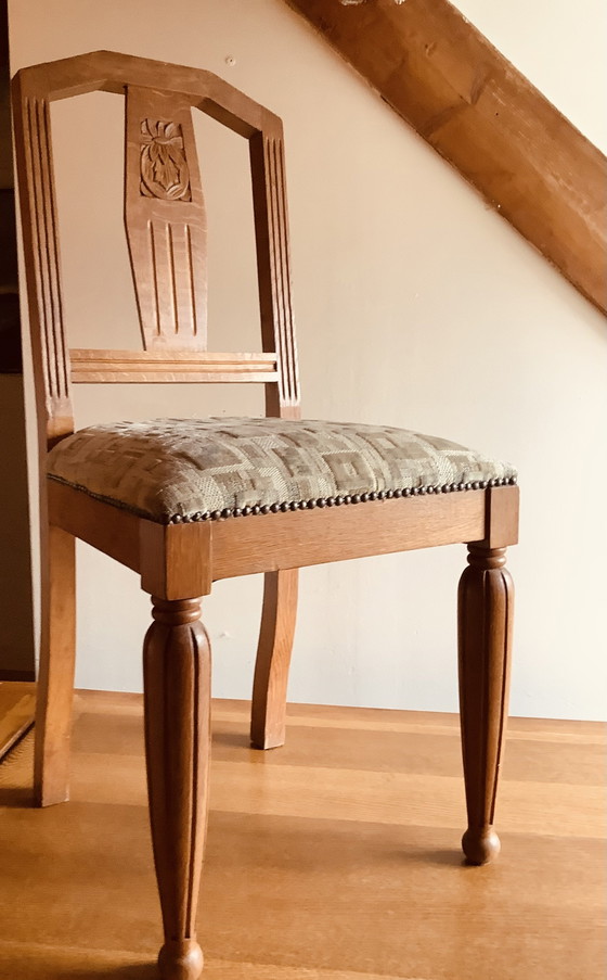 Tavolo in rovere da 140 cm con 2 prolunghe da 60 cm ciascuna! E 6 sedie abbinate. – Tavoli da pranzo, Textile (photo 3 of 5)