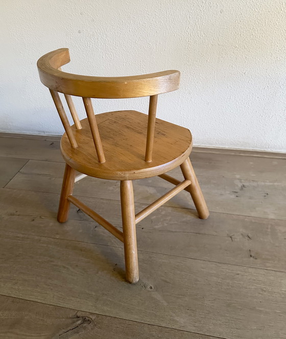 Image 1 of Chaise d'enfant vintage en bois Van Dijk Toys