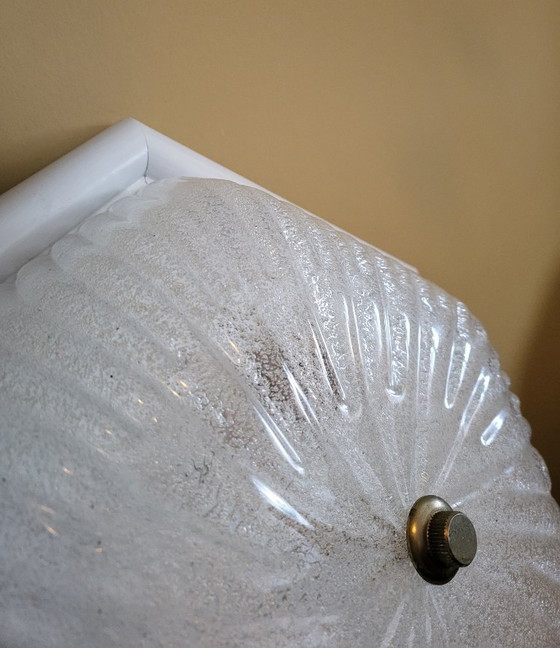 Image 1 of Lampe en verre Iceglass vintage style Hollywood, milieu du siècle