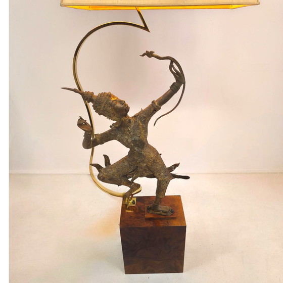 Image 1 of Lampada da tavolo bohémien di metà secolo Pragos con il dio Rama, anni '70