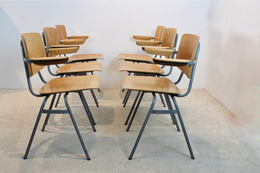 Set di sedie impilabili Plywood CAR ‘305-Chairs’ di Kho Liang Ie & J. Ruigrok, 1957