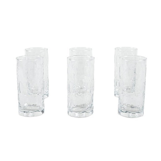 Ensemble de six verres, design danois, années 1970, fabriqués au Danemark