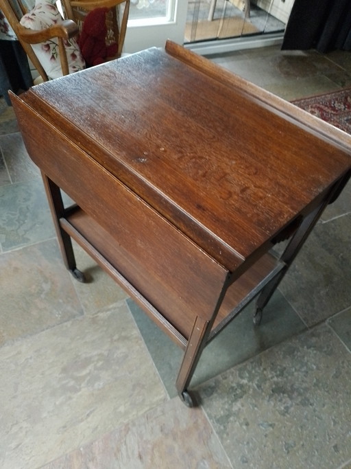 Teetisch / Beistelltisch mit Schublade / Klapptisch – bijzettafels, Wood