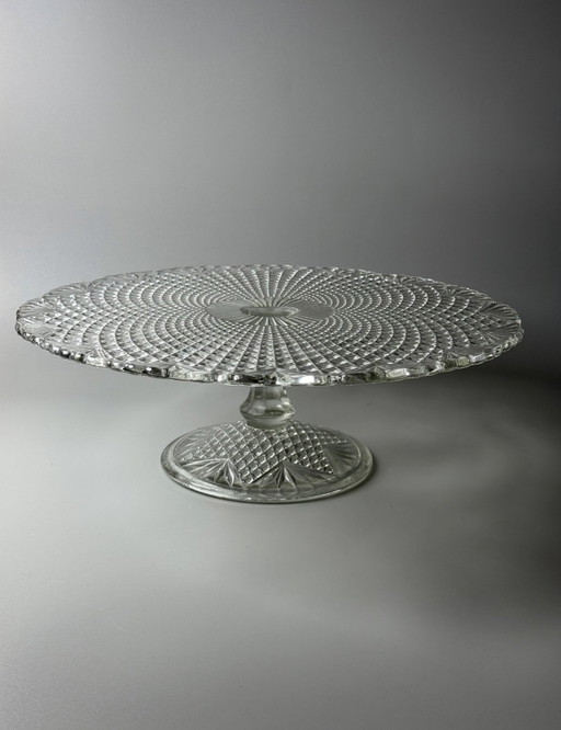 Brockwitz “Koh-i-Noor” Cake Stand – 35 cm Germany, documented in the 1915 Brockwitz catalogue – tafelaccessoires, Glass