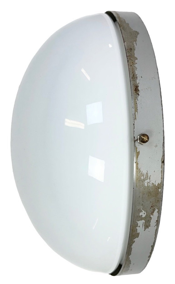 Image 1 of Lampada da parete o da soffitto vintage con vetro opalino di Napako, anni '60