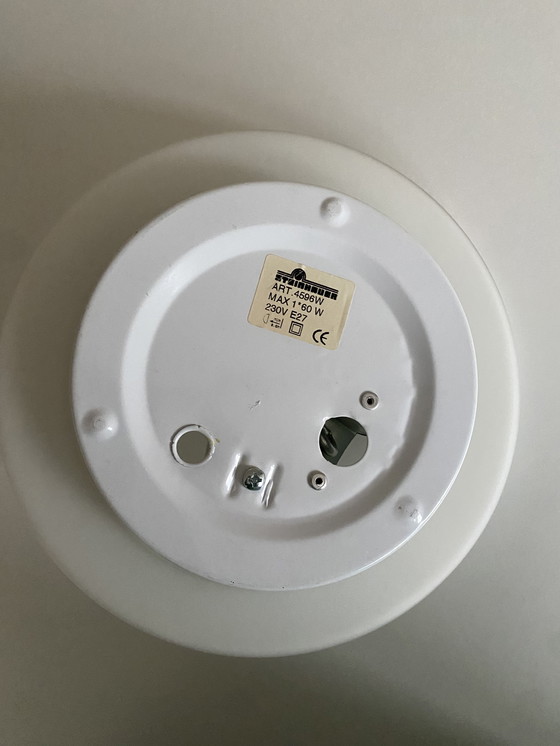 Image 1 of Minimalist Dutch Midcentury Glass Recessed/Ceiling Lamp by Steinhauer Apeldoorn, 1980s