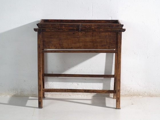 Antique Chinese lift-top desk in pine – China, circa 1930 – Iron (photo 35 of 40)