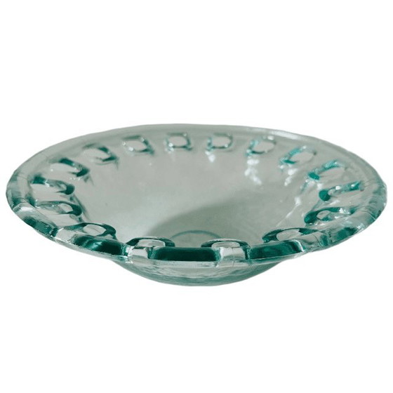 Image 1 of Ciotola spagnola vintage in vetro riciclato fatta a mano anni '50