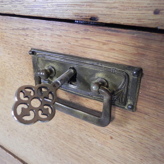 Image 1 of Ladekast Met 5 Laden en 1 Klep, Chiffoniere, Eind 19e Eeuw