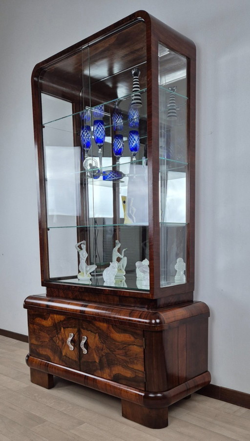 Venezianischer Art-Deco-Glasschrank