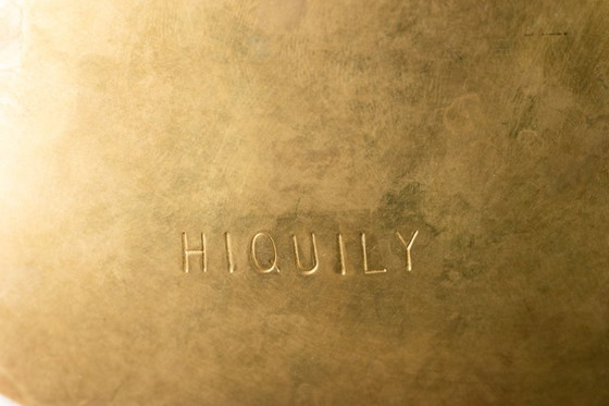 Image 1 of Philippe Hiquily. Hammered and gilded bronze bowl. Signed. 1980s