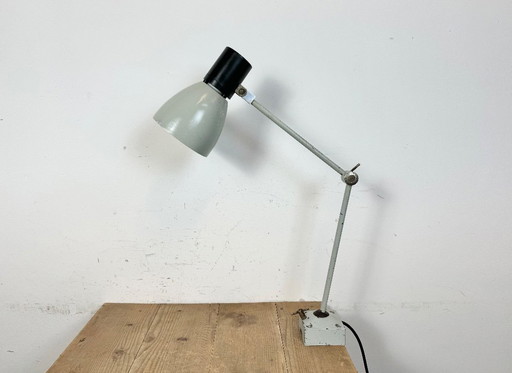 Grey Industrial Table Lamp from Elektrosvit, 1970s