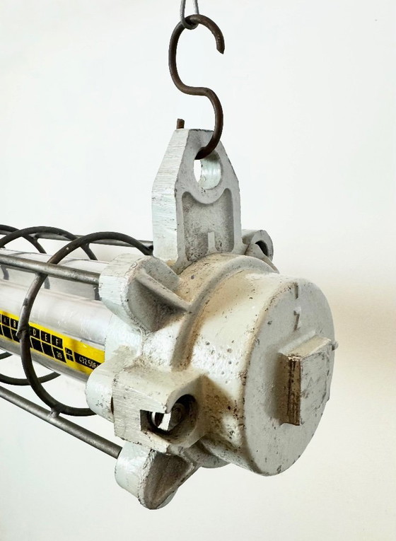 Image 1 of Lampada a sospensione industriale grigia di Elektrosvit, anni '80