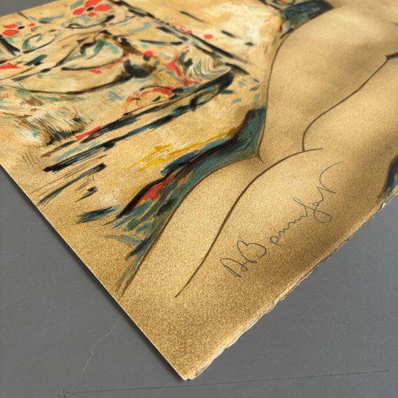 Image 1 of Lithografie eines weiblichen Aktes von Alain Bonnefoit, Frankreich, nach 2000