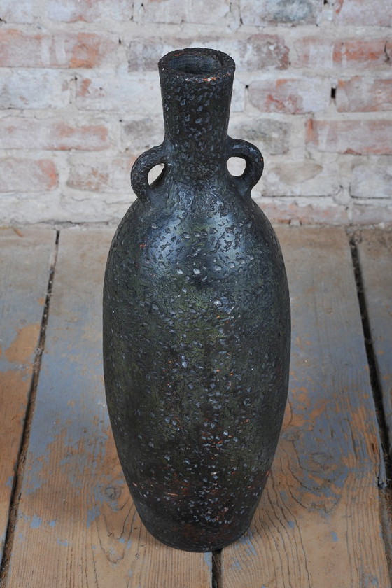Original Art Deco Vase, Ceramics, Well-Preserved Condition, Czech, 1920s (photo 4 of 9)