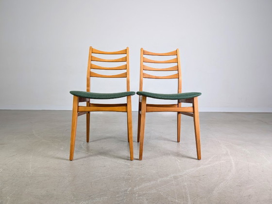 Image 1 of Lot de 2 chaises Midcentury Vintage hêtre 1960 Design Chaise de salle à manger