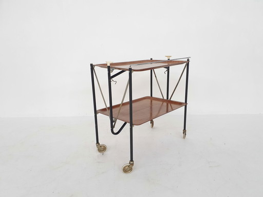Chariot de service pliable du Mid Century, années 1960