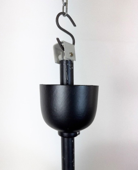 Image 1 of Grote industriële bakelieten dubbelzijdige fabrieksklok van Pragotron, jaren 50