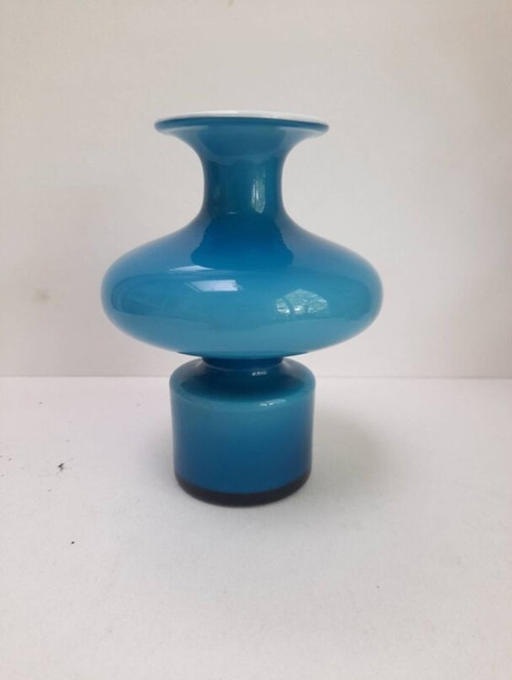 Image 1 of Blaue Opalvase der Holmegaard Carnaby-Serie 