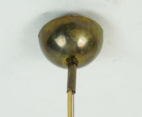 Image 1 of large cosack vintage PENDANT LAMP acrylic and metal 1970s space age hanging lamp