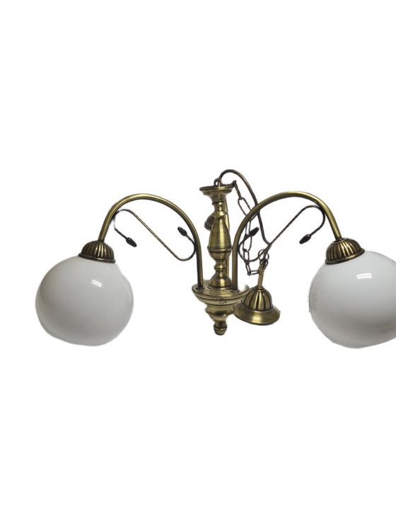 Lampadario Art Nouveau, Polonia, anni '70 – Glass, Metal (photo 14 of 14)