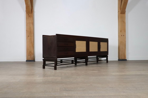 Image 1 of Leonardo Fiori voor ISA Bergamo Dressoir in Wengé en zeegras 1950