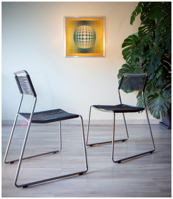 Image 1 of 3 Melker 'spaghetti' stoelen van Lisa Norinder, vintage Ikea jaren 90