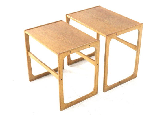 Set di 2 tavolini impilabili vintage in rovere, stile danese Mimiset – Wood (photo 19 of 20)