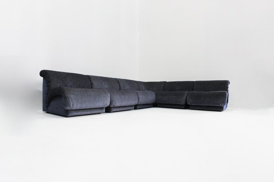 Image 1 of Vintage Italiaanse modulaire bank Doimo Salotti jaren 70 set van 7