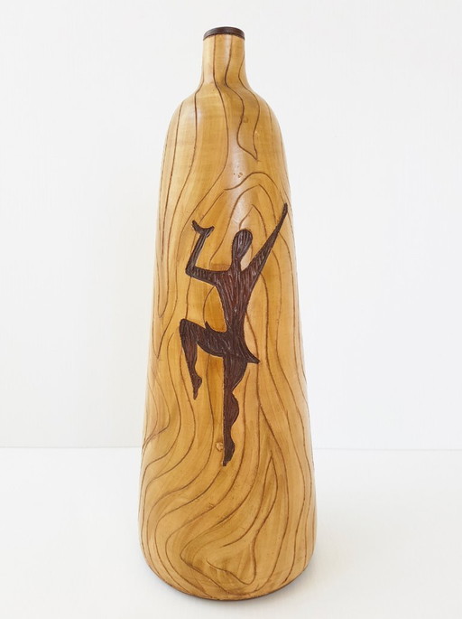 ARS DERUTA VASE, ITALY, CERAMIC, 1950s, VINTAGE 50S, 50'S ROCKABILLY, 1950s