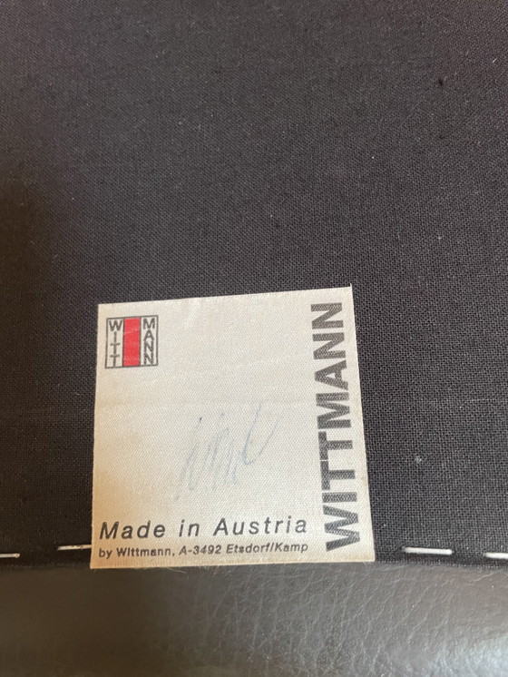 Image 1 of Fauteuil en cuir Wittmann Senta, marron foncé