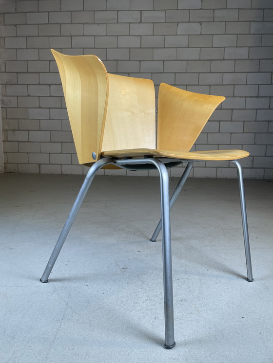 Image 1 of 6X Chaise Fritz Hansen Vm3 Par Vico Magistretti