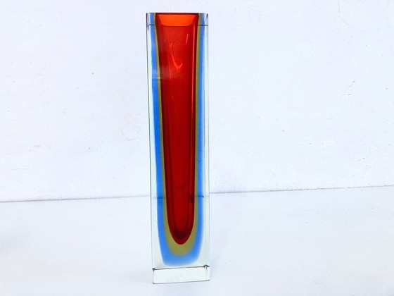 Image 1 of 3 Italian Sommerso vases made of Murano glass by Flavio Poli, 1960s design
